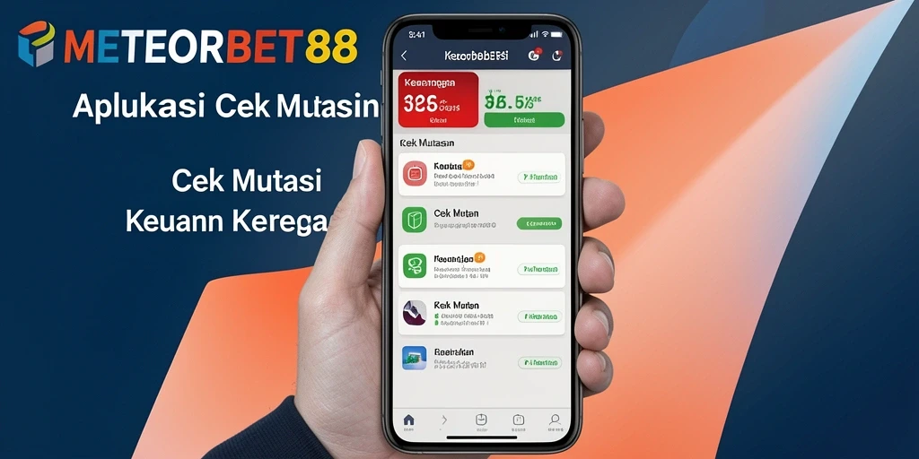 Antarmuka aplikasi METEORBET88 menampilkan fitur Cek Mutasi yang intuitif.