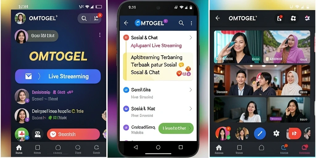 Tampilan antarmuka pengguna OMTOGEL yang modern dan interaktif dalam Live Streaming.