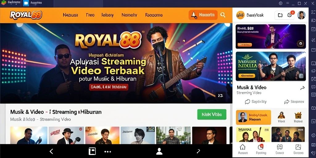 Tampilan antarmuka pengguna yang modern dan fungsional dari ROYAL88.