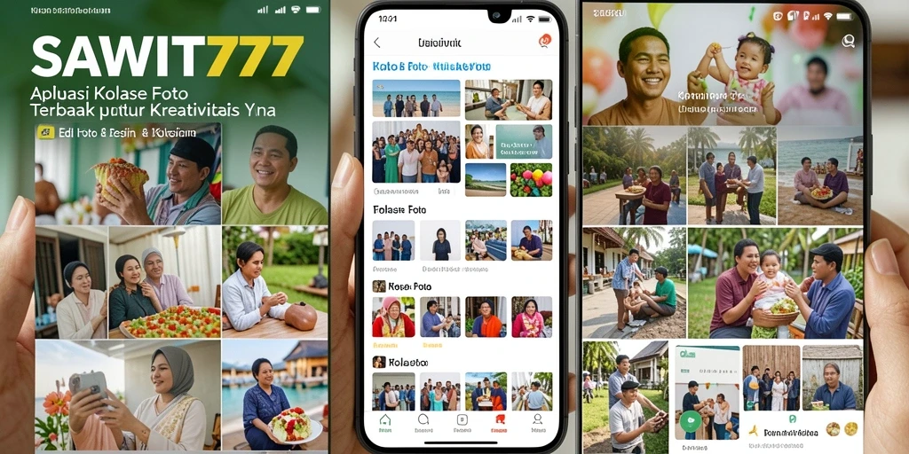 Tampilan antarmuka kolase foto SAWIT777 yang intuitif dan menarik.